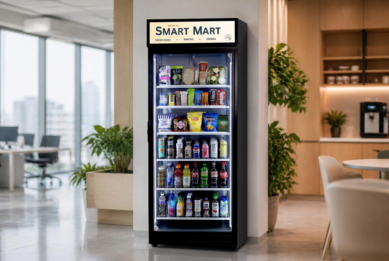 Sandstar smart cooler installed in a modern corporate breakroom